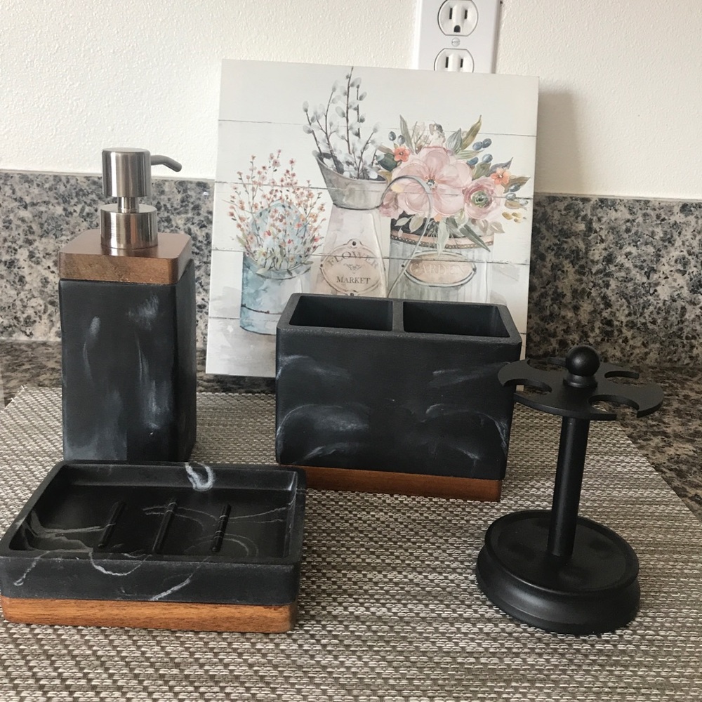 Marble Color Soap Dispenser set